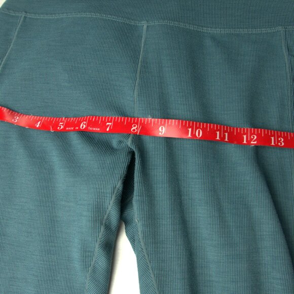L Pocket Legging: High Waist Peacock Colored Small Ribbed Two Pockets - Picture 7 of 7